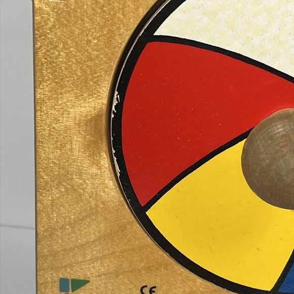 Vtg Puzzle Wood Knob Peg Handle Toddler Bear Ball Duck Blocks 1994 Doron Layeled - Picture 9 of 15